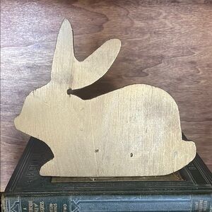 Gold Wooden Rabbit Decor /candle holder